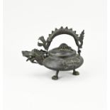 Bronze dragon teapot