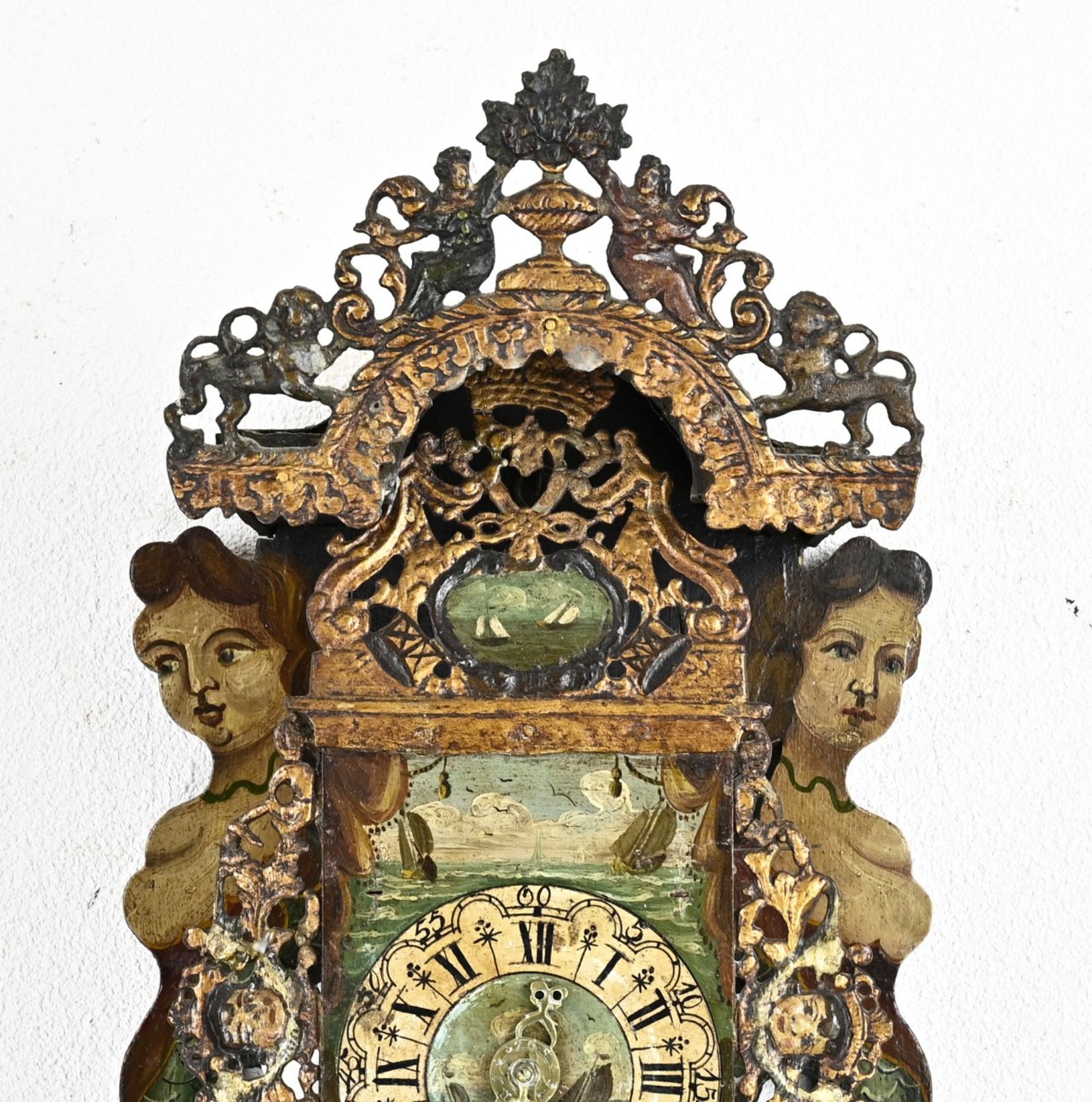 Antique Frisian chair clock - Image 2 of 2