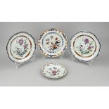 4x Chinese plate Ã˜ 17 - 23 cm.