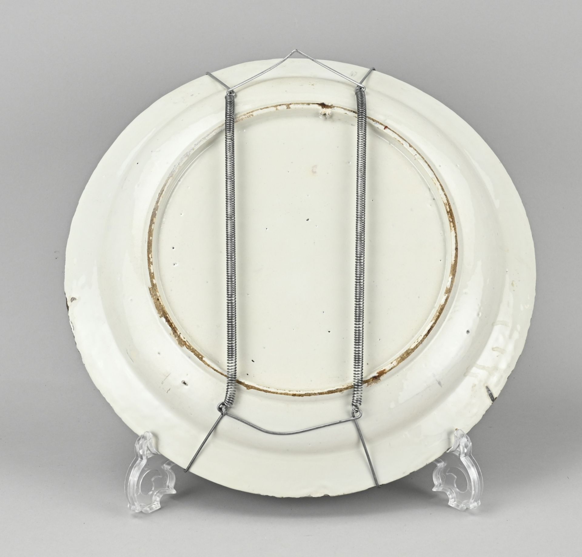 Antique Delft dish Ã˜ 31.2 cm. - Image 2 of 2