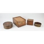 Lot of antique lidded boxes (4x)