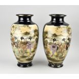 2x Japanese Satsuma vase