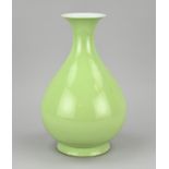 Green celadon vase, H 29.5 cm.