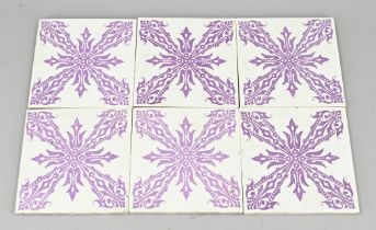 Lot of Art Nouveau tiles (150 pcs.)