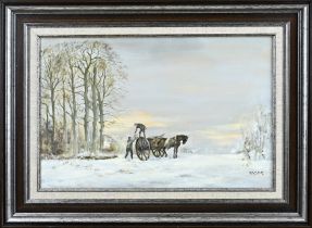 Ronald Frijling, Winter view with horse cart