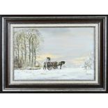 Ronald Frijling, Winter view with horse cart