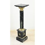 Marble column with bronze