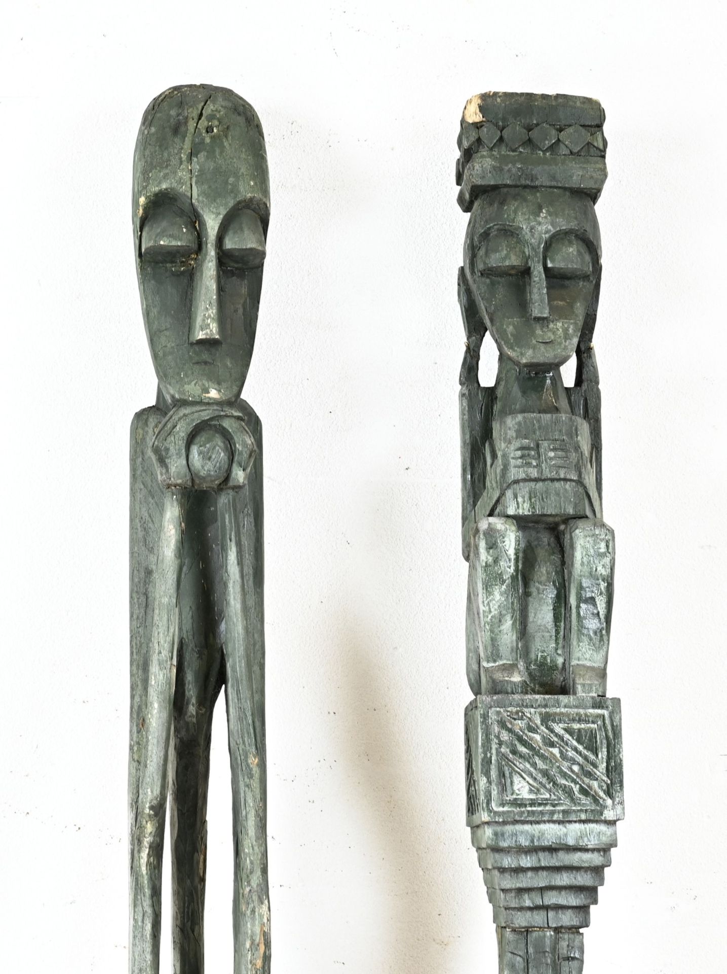 2x African statue, H 185 cm. - Bild 2 aus 3