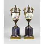 Two French goblets with bronze, 1900