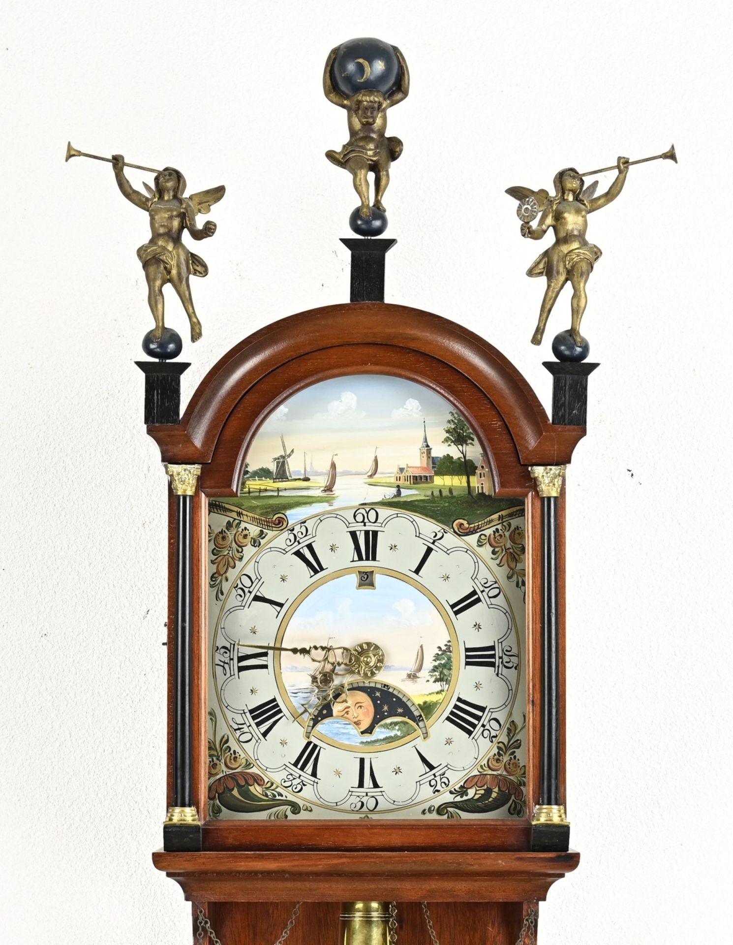 Frisian tail clock, 146 cm. - Image 2 of 2