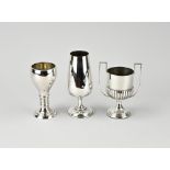 3 Silver goblets/cups