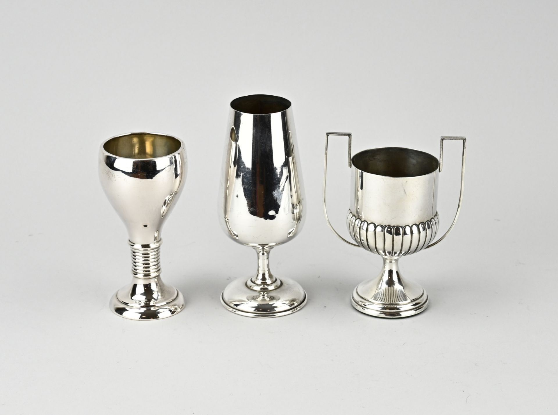 3 Silver goblets/cups