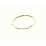 Yellow gold bracelet with diamond