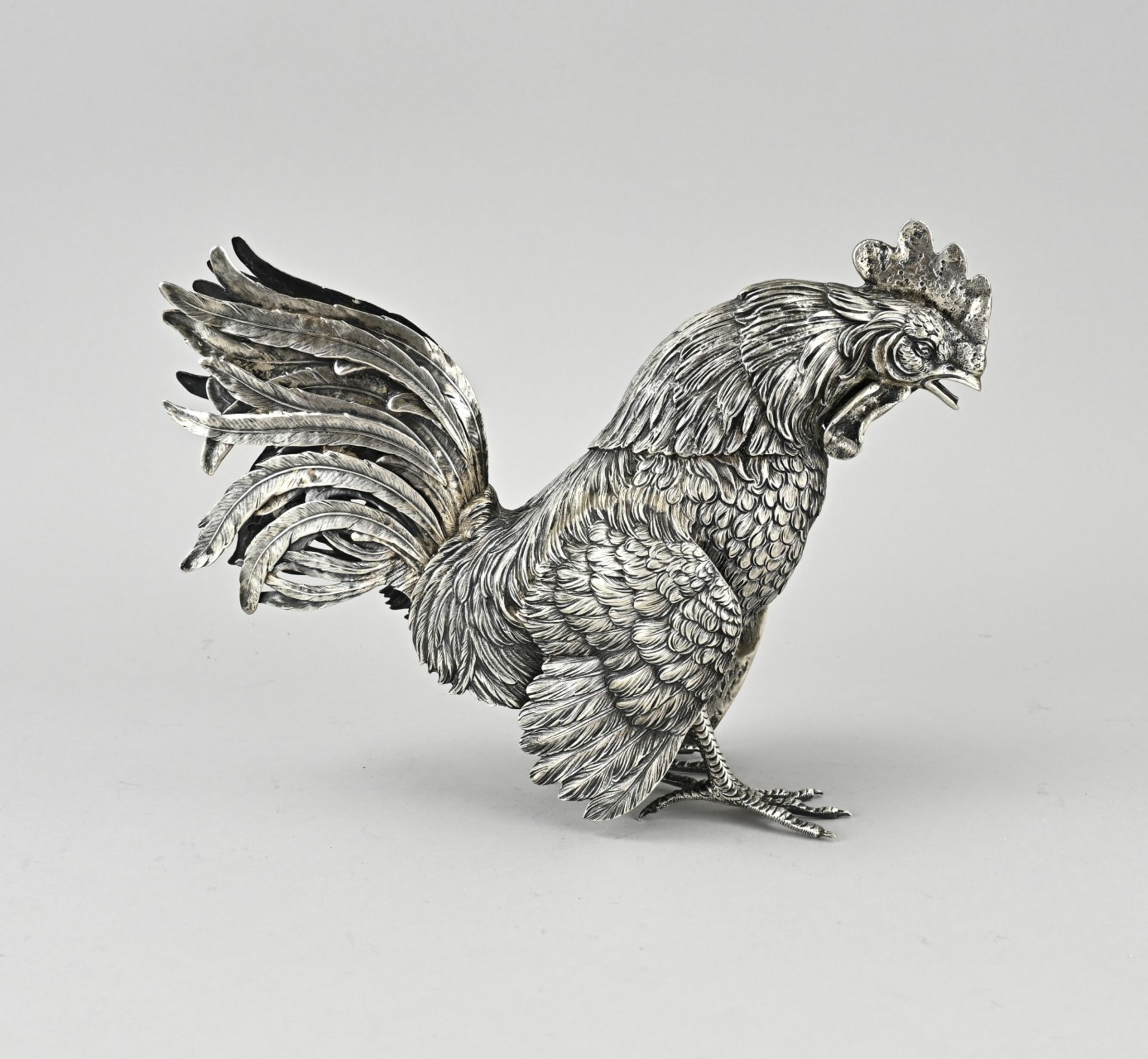 Big silver rooster