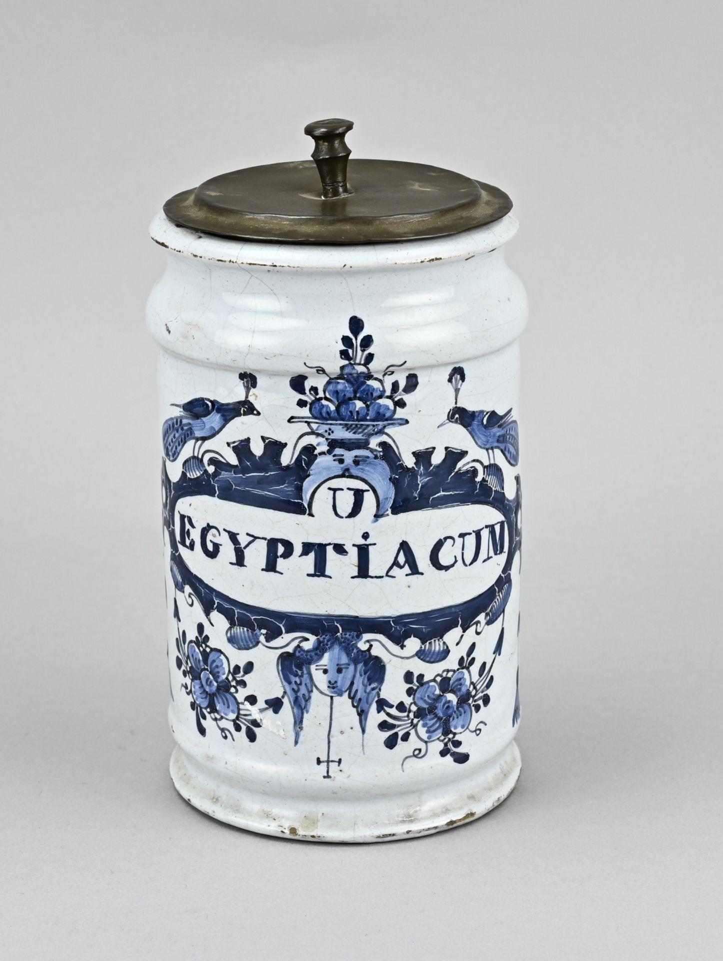 Delft apothecary jar