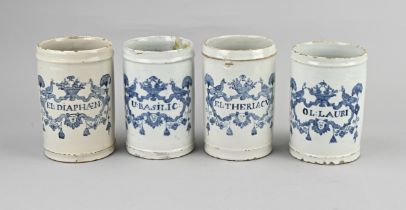 4x Antique apothecary jar