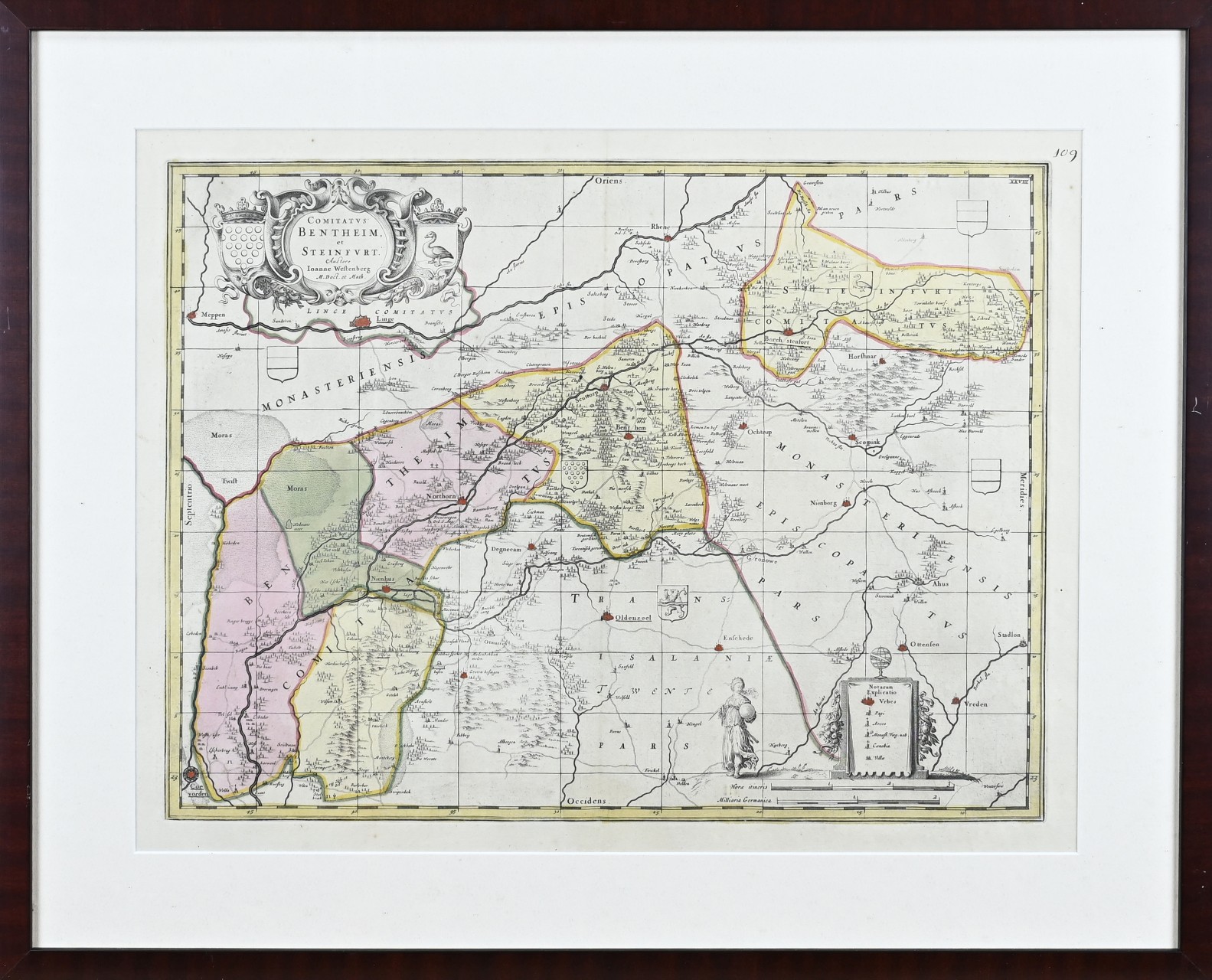 Antique map of Bentheim/Steinfurt