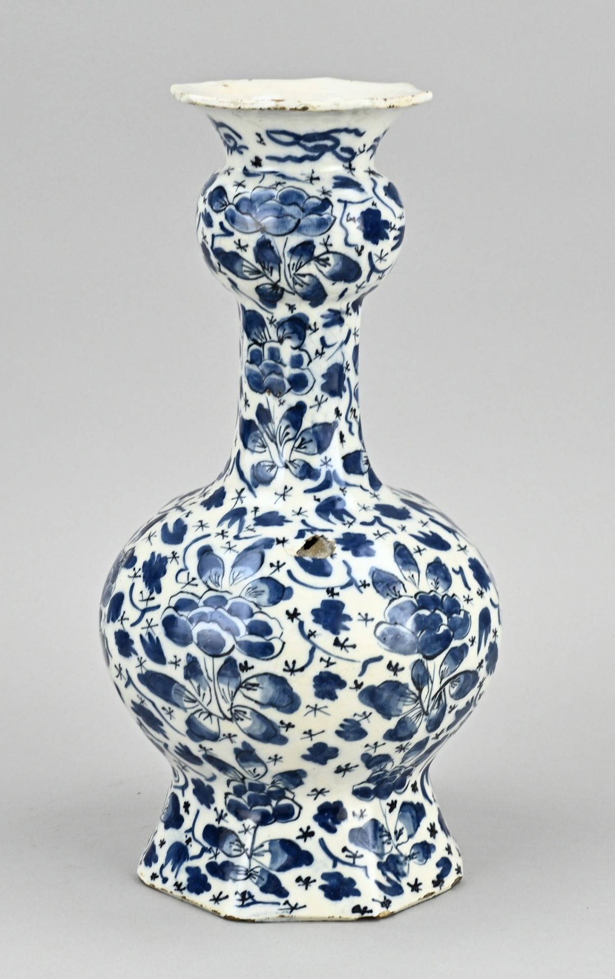 Delft knob vase, H 29.5 cm.