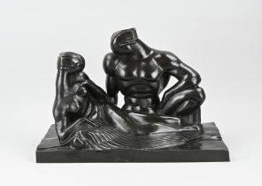 Modern bronze figures group
