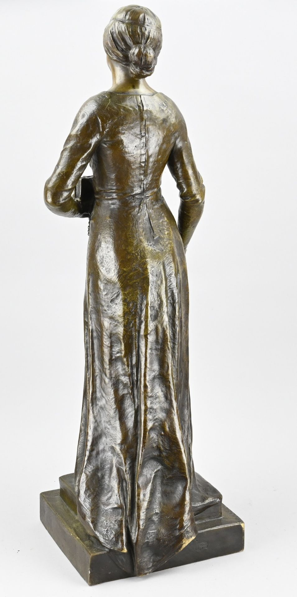 Antique bronze statue, H 82cm. - Image 2 of 2