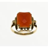 Gold ring with carnelian