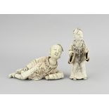 2x Antique Chinese figure