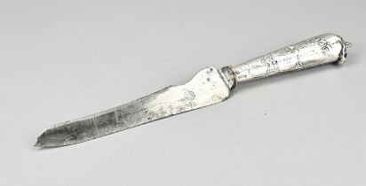 Carving knife with silver