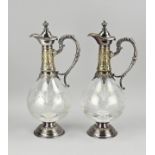 2 Plated decanters