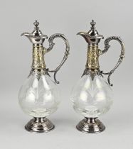 2 Plated decanters