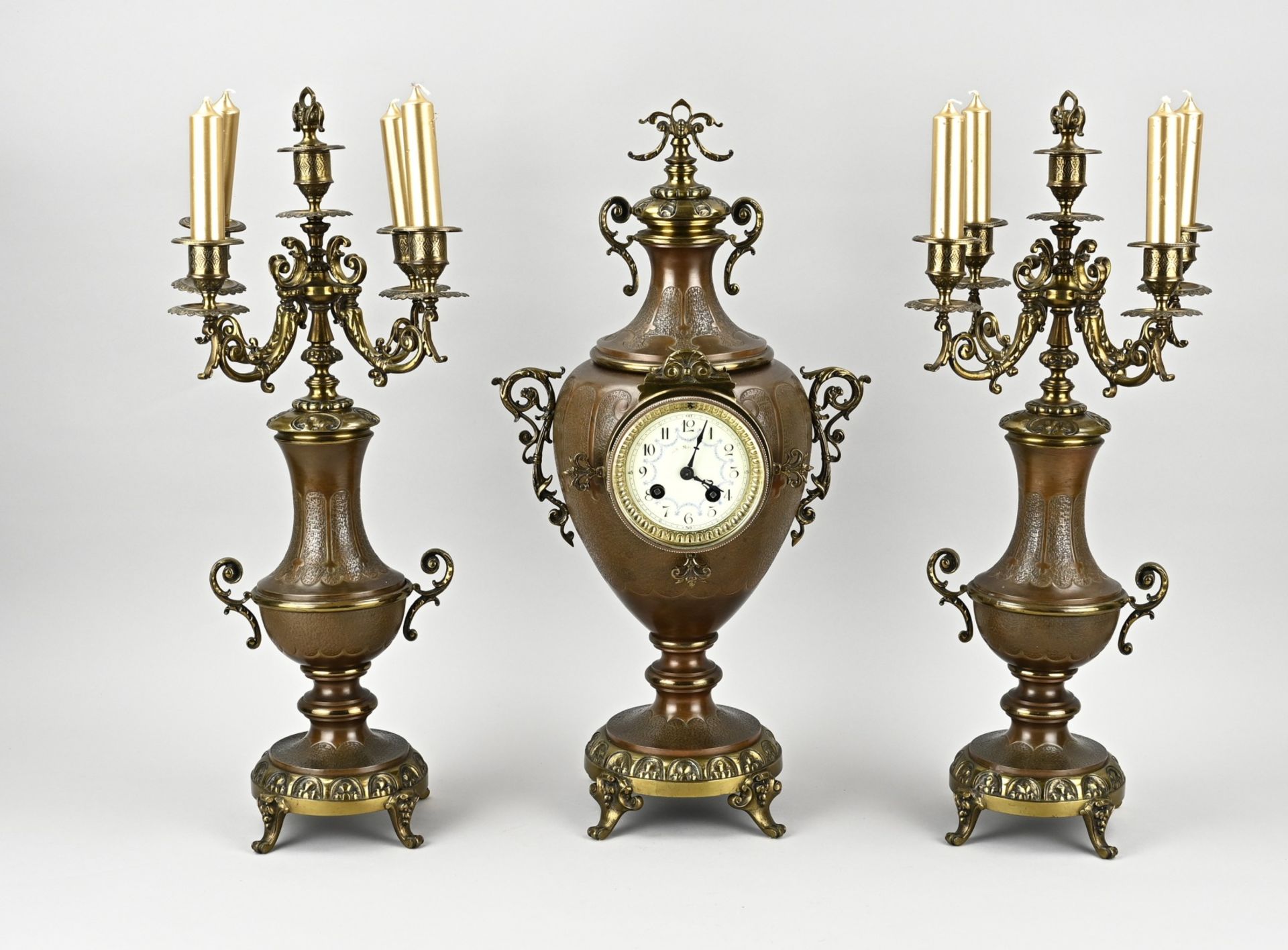 French clock set, 1900