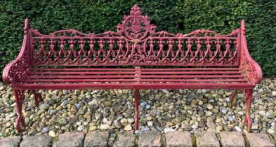 Garden bench (red)