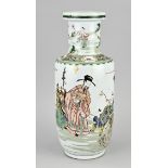 Chinese Family Verte rolling vase, H 38.5 cm.