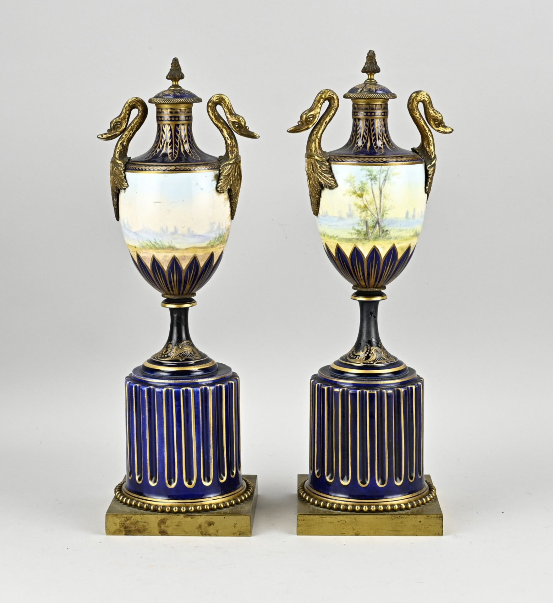 Two French goblets with bronze, 1900 - Image 2 of 2