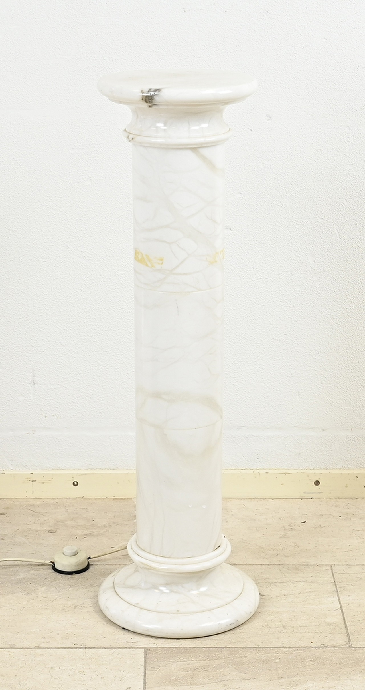 Marble column with lighting