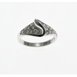 White gold ring with diamond