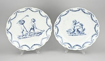 Two 18th century plates Ã˜ 29 cm.
