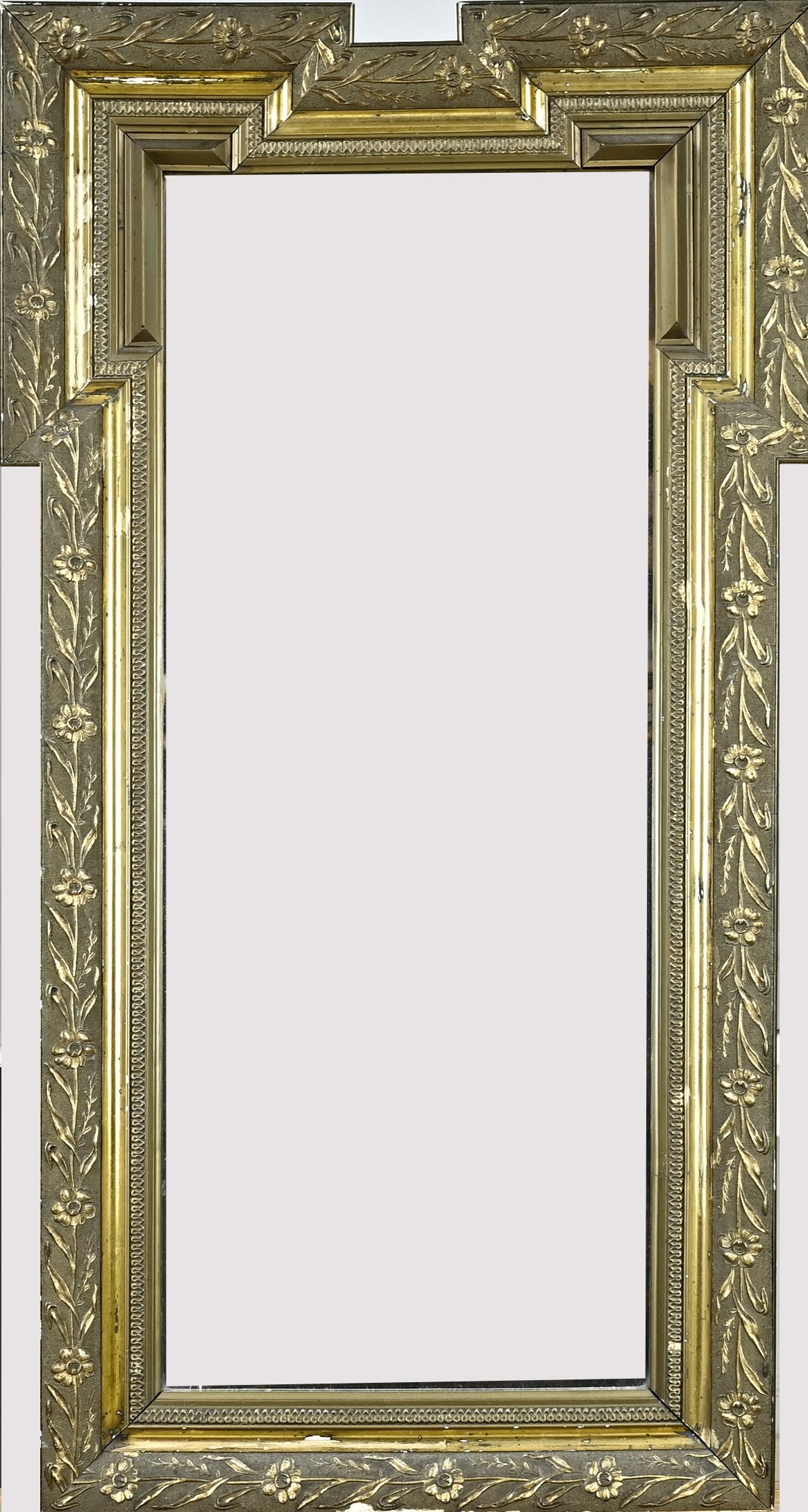 Antique mirror, H 99 x W 52 cm.