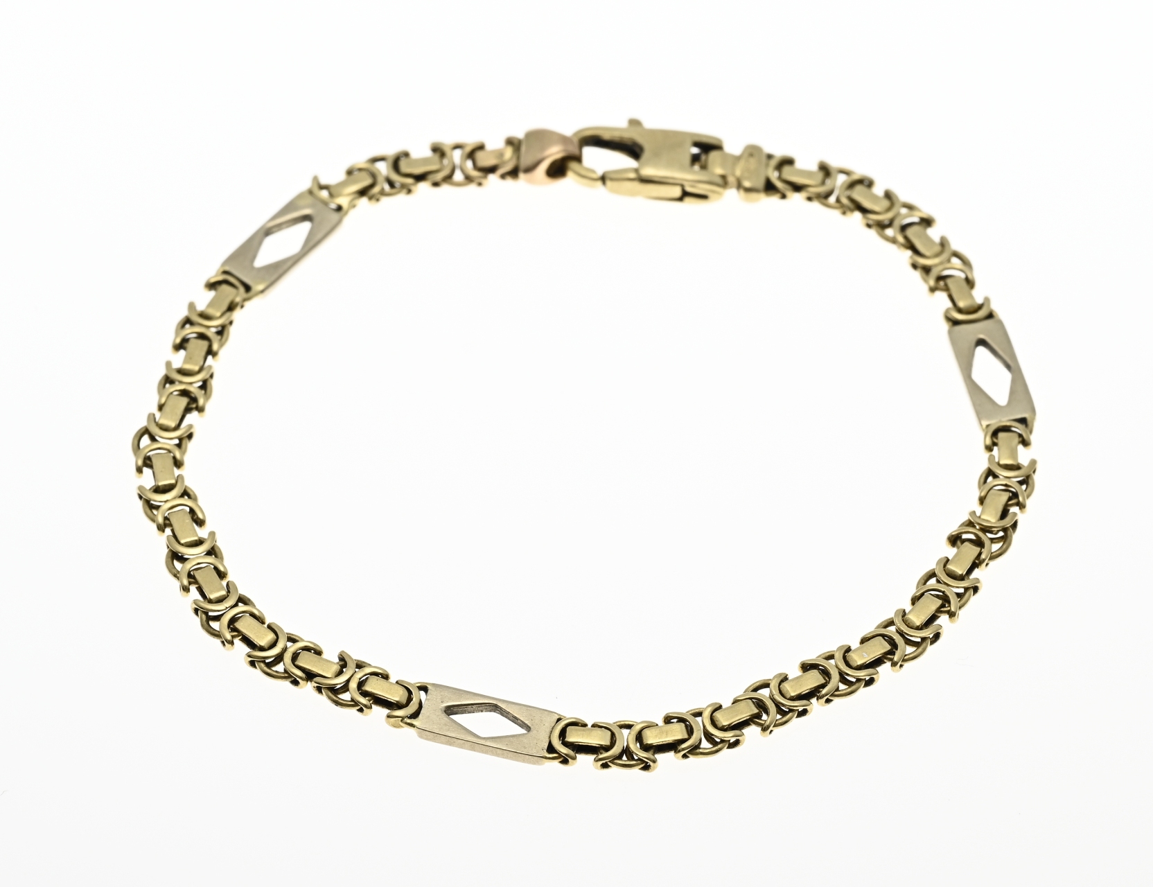 Gold bracelet, flat king
