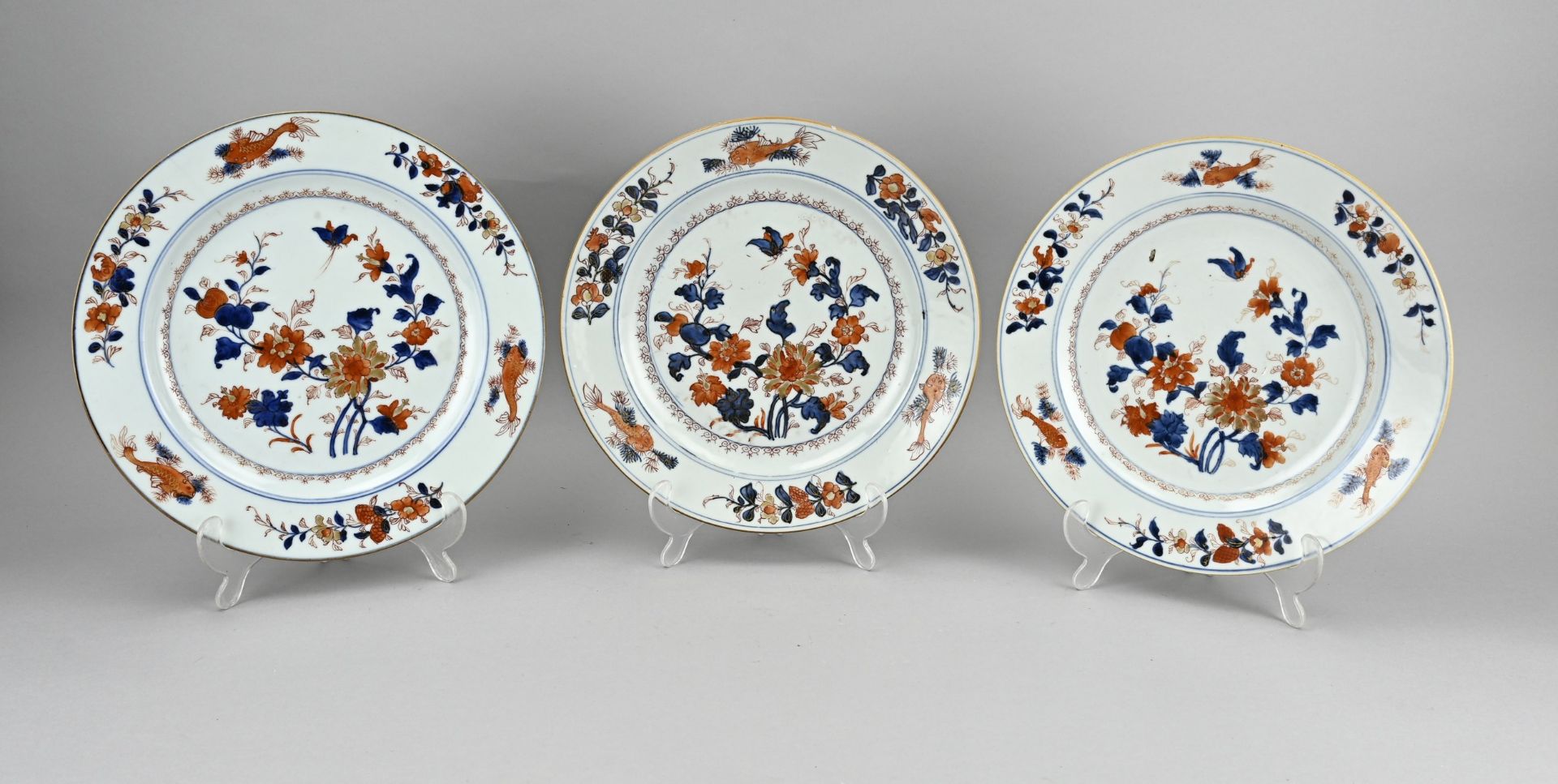 3x Chinese plate Ã˜ 28.8 cm.