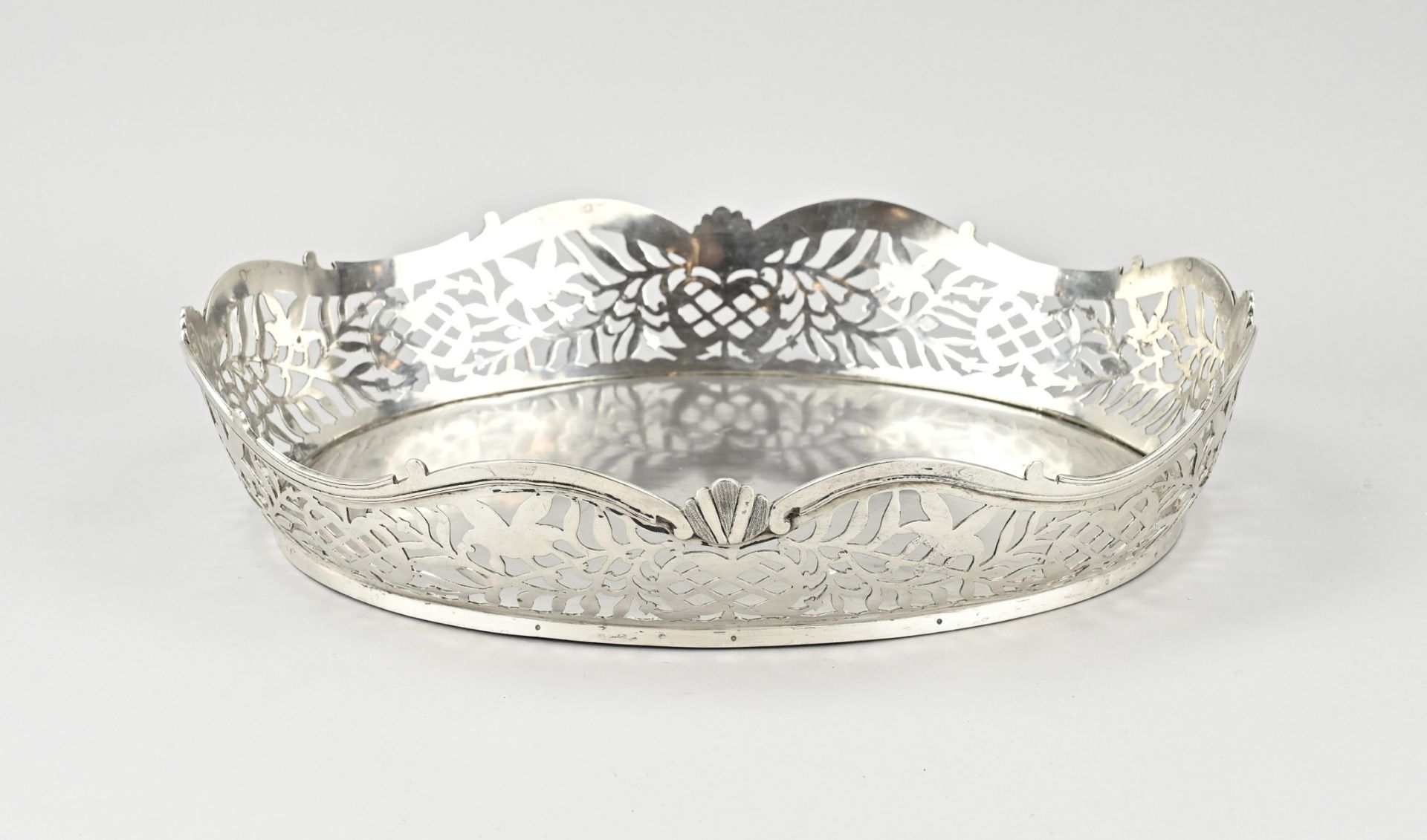 Silver serving bowl