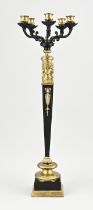 5-Light bronze candlestick, H 70 cm.