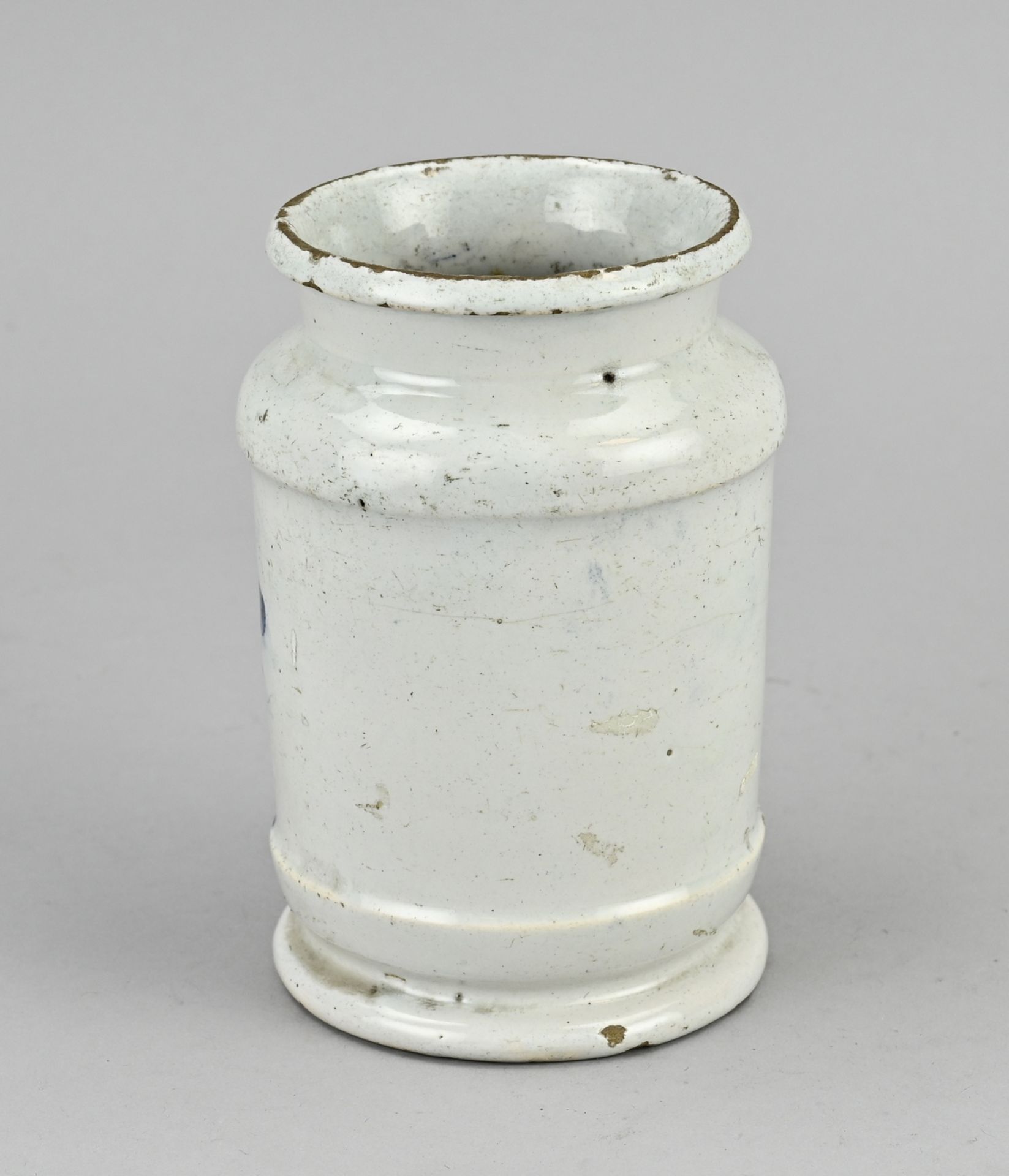 Delft apothecary jar, H 14 cm. - Image 2 of 3