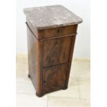 Bedside table with marble top