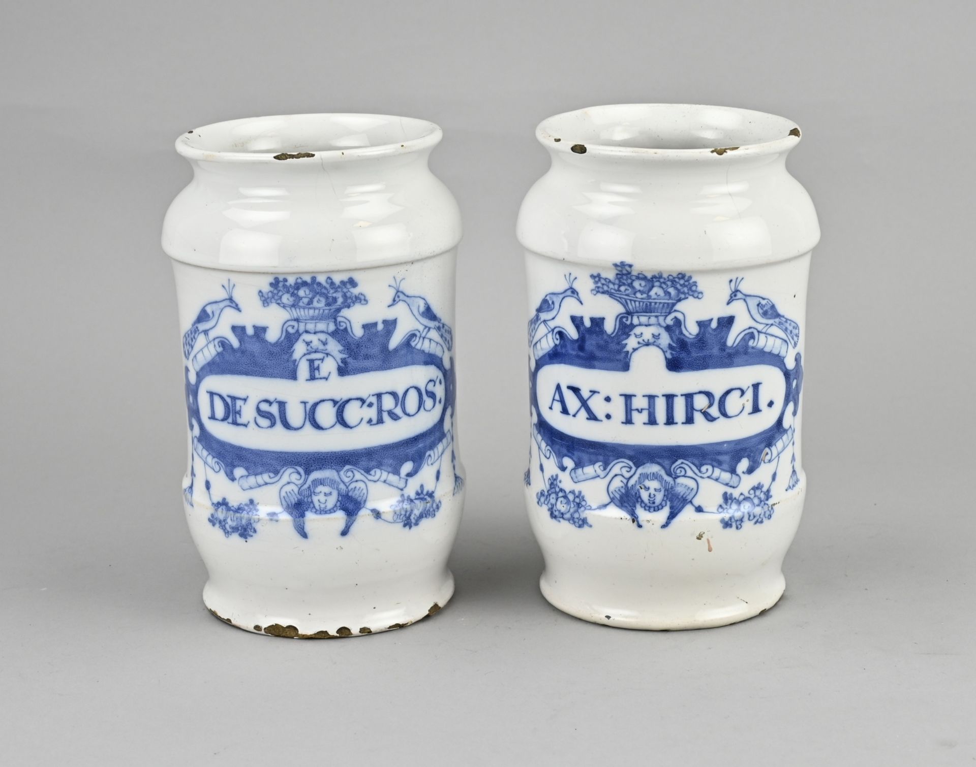 2x Apothecary jar