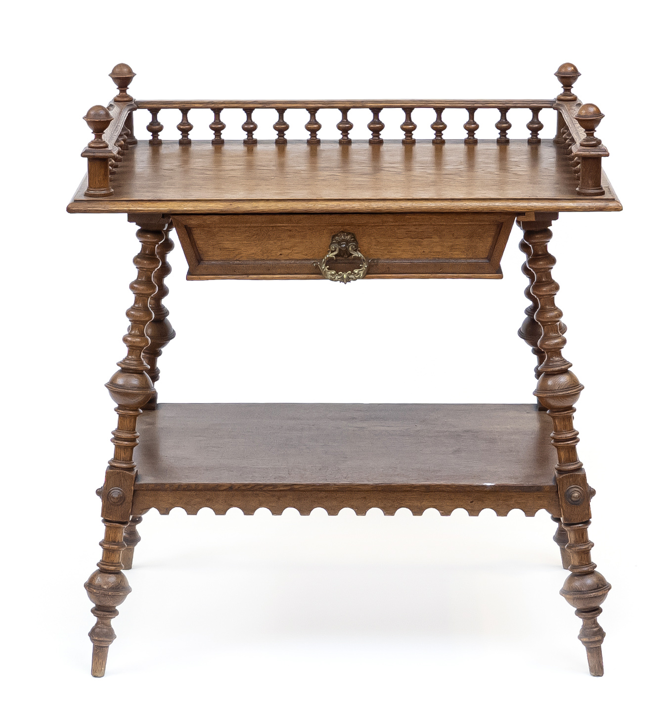 Oak etagÃ¨re table, 1890