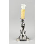 Silver candlestick, lamp