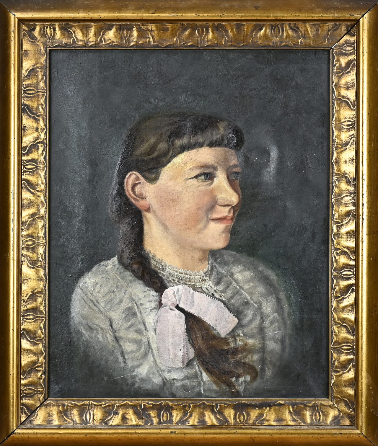 Antique German girl portrait, 1900