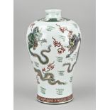 Chinese meiping dragon vase, H 34 cm.