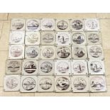 Lot of Frisian landscape tiles (30 pcs.)