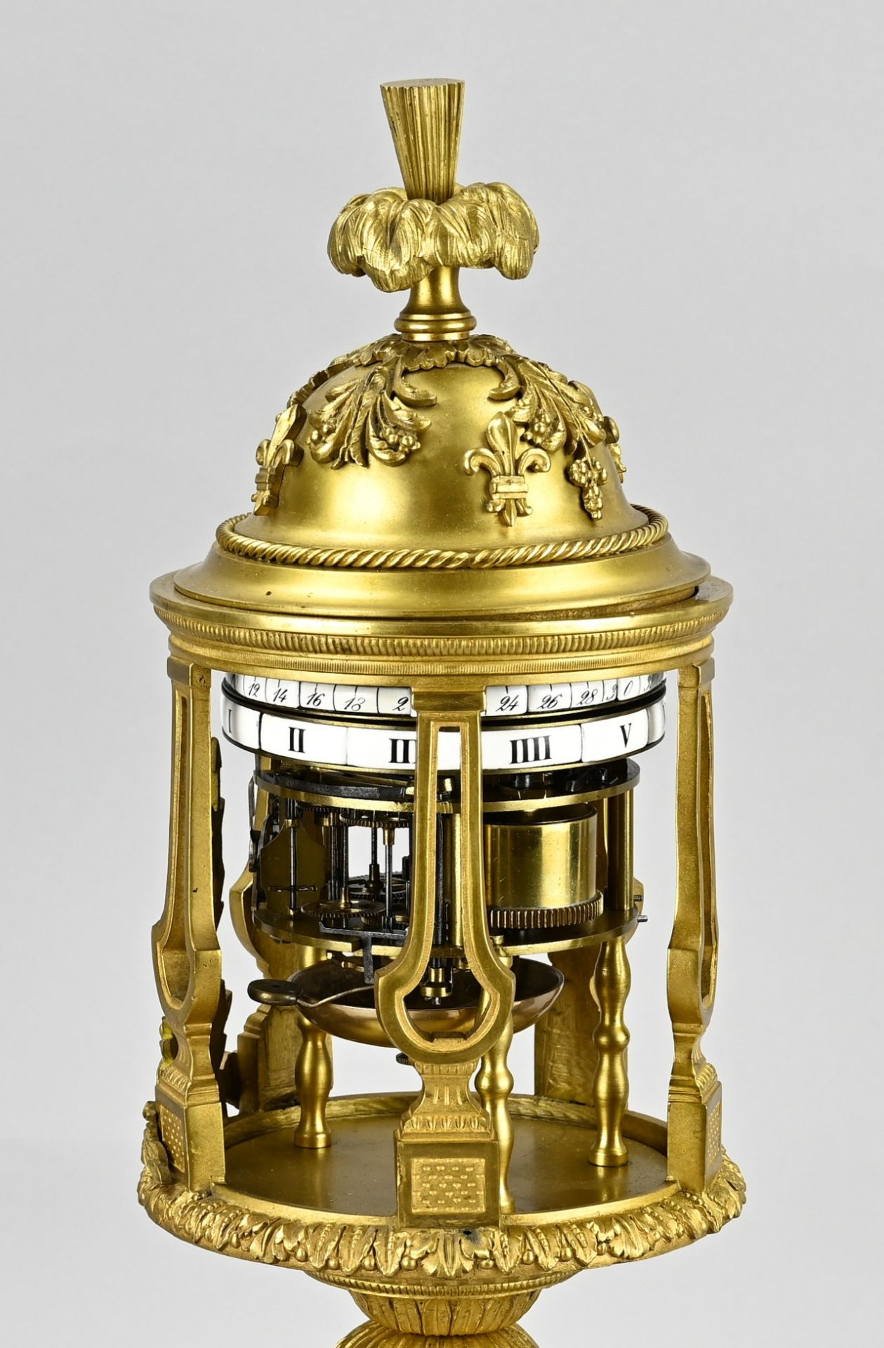 French Cercle Tournant clock, H 44 cm. - Image 2 of 2